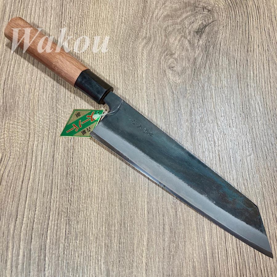 ZAKURI 文化包丁 包丁 180mm 18cm 青紙スーパー 両刃 胡桃柄 黒打
