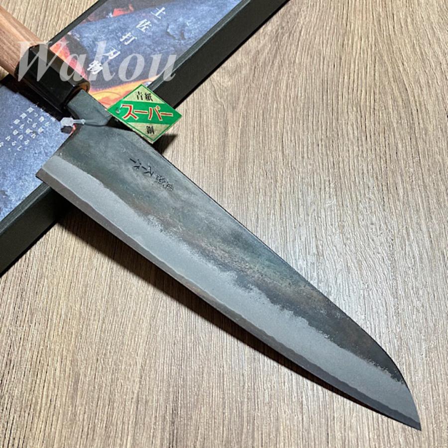 ZAKURI 牛刀 包丁 210mm 21cm 青紙スーパー 両刃 胡桃柄 黒打 ZAKURI 牛刀 包丁 210mm 21cm 青紙スーパー 両刃 胡桃柄 黒打