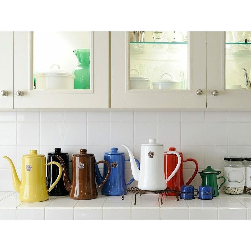 月兎印 スリムポット コーヒーポット 野田琺瑯　1.2L　マットブラウン（特約店限定カラー） | 野田琺瑯 | 07