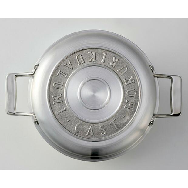 日本製 HAMON アルミ鋳造鍋 サテン仕上　ガス・IH対応 しろがね A-2033　はもん　北陸アルミニウム | 北陸アルミニウム | 02