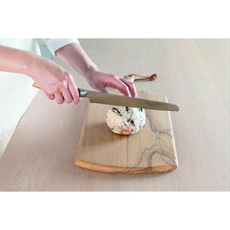 kasane パン切り包丁 21cm　かさね　ブレッドナイフ　天然木　ヤマザクラハンドル　/　贈り物 | kasane | 02