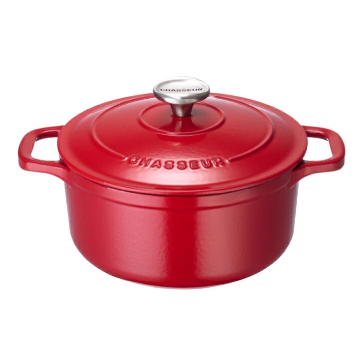 製品保証付 シャスール サブライム 18cm ラウンドキャセロール ドンシェリーレッド　CHASSEUR Sublime ココット | CHASSEUR | 01
