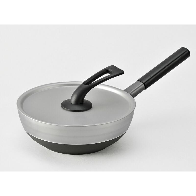 まるっとパン　24cm　軽業　 ガス火用 　専用アルミ蓋付　北陸アルミニウム　フライパン　A-2751 | 北陸アルミニウム | 01