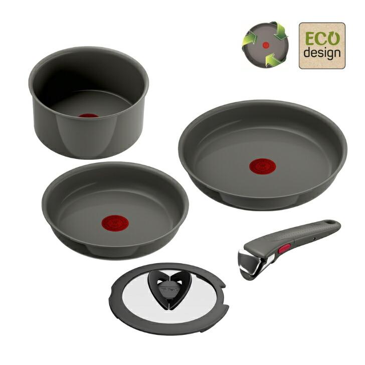 【NEW特典付き】T-fal インジニオ・ネオ IHセラミックグライド アースグレー セット5（IH対応）百貨店・専門店限定 ティファール セット |  | 01