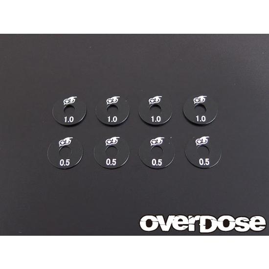 送料無料 OVERDOSE ホイールスペーサーセット ( ブラック /0.5mmx4pcs