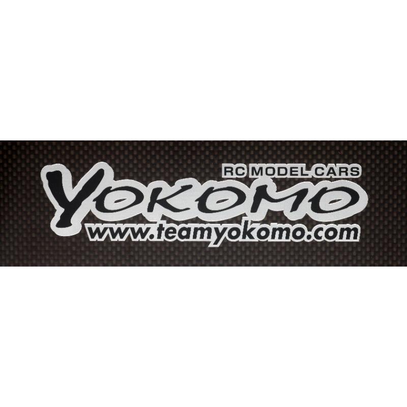 送料無料 ヨコモ カッティング ロゴ ステッカー (銀縁黒文字) 品番ZC