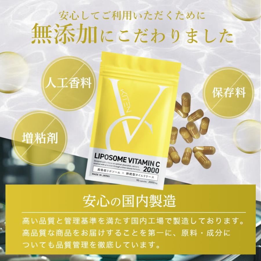 キテン リポソームビタミンC サプリメント 2000mg 特許成分配合 マルチ