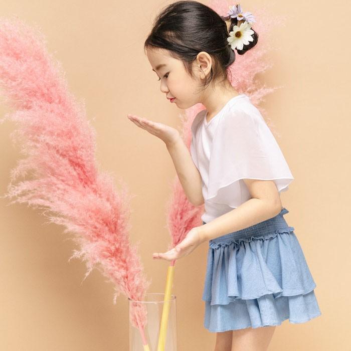 キッズ スカート フリルデニムスカッツ 1分丈 ジュニア 女の子 子供服 Cookiesk 子供服kitohouse 通販 Yahoo ショッピング