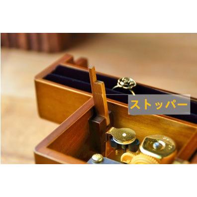 木製ミニアンティークグランドピアノ レッド オルゴール スツール付