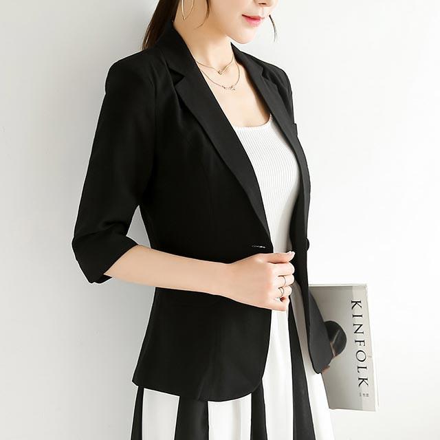 サマージャケット レディース 白 ホワイト テーラードジャケット ブラック 春 夏 通勤 Ol オフィス 大きいサイズ 着痩せ シンプル お洒落 Kittyshop 通販 Yahoo ショッピング