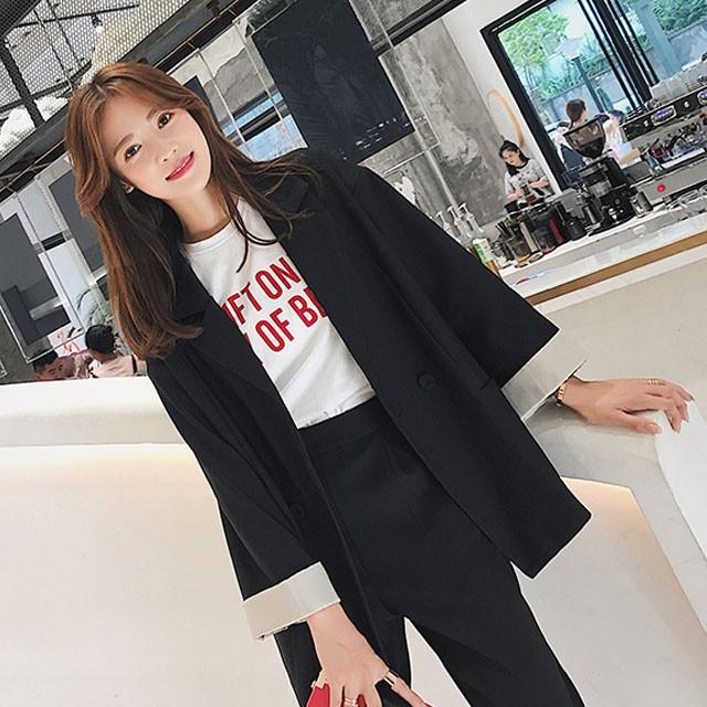 人気 パンツスーツ レディース スーツ 入学式 卒園式 代 30代 2点セット フォーマルスーツ Ol 通勤 細身 カジュアル 韓国風 セットアップ スーツ Lh Kittyshop 通販 Yahoo ショッピング