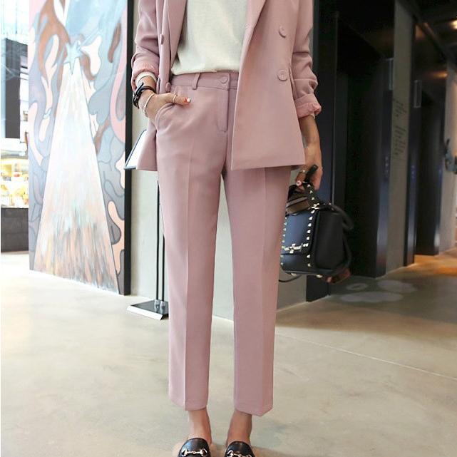 スーツ レディース ピンク 上下セット 2点セット パンツスーツ 結婚式 二次会 お呼ばれ 通勤 Ol テーラードジャケット ロングパンツ おしゃれ Lh Kittyshop 通販 Yahoo ショッピング