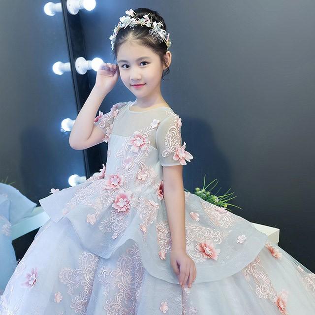 女児フォーマルドレス 七五三ドレス 女の子 ロングドレス フレア 刺繍 高級感 子供ドレス トレーン ピアノ発表会ドレス 結婚式 ステージ衣装 子ども ドレス Lh Kittyshop 通販 Yahoo ショッピング