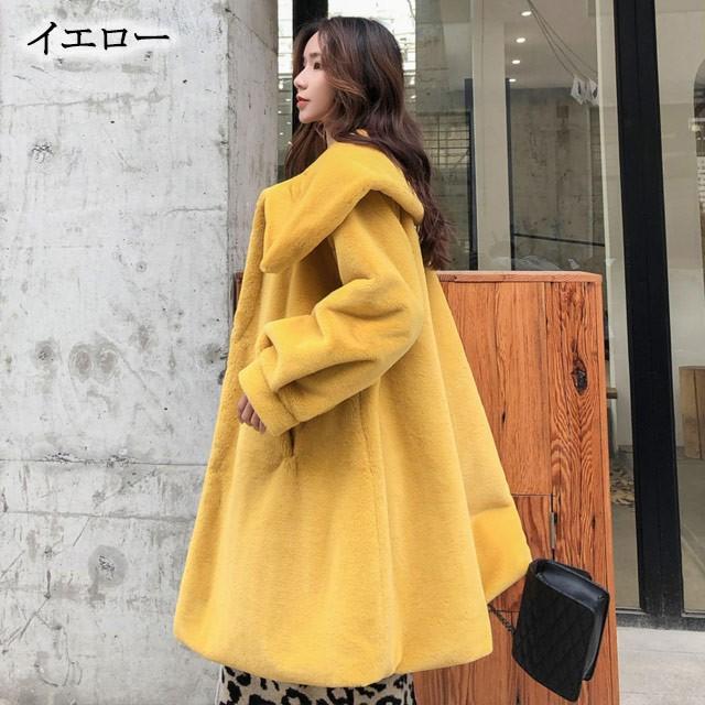 即日発送 ファーコート レディース 毛皮コート ロング フード付き 可愛い コート アウター 冬 代30代 ムートンコートロングコート 枚数限定 Carlavista Com