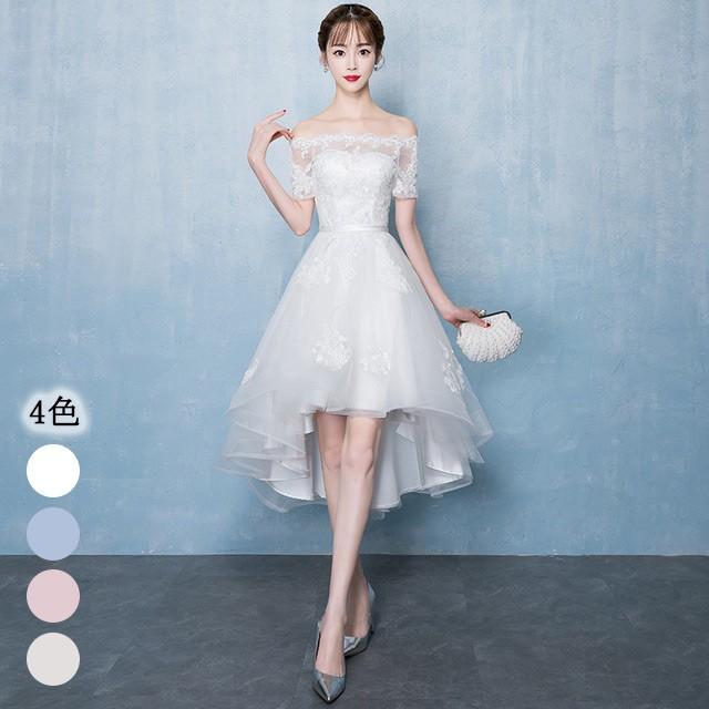 36 割引ブラック系 M数量限定セール オフショルダー パーティードレス 2ways 前短後長 結婚式 ドレス スーツ フォーマル ドレス ブラック系m thaar Net