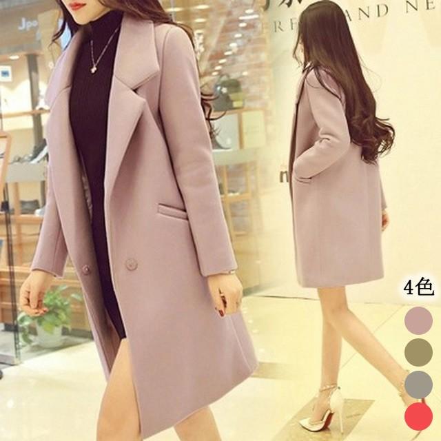 ピンク チェスターコート レディース 冬 30代 超ロング コート アウター ラシャコート 無地 防寒 オシャレ 着痩せ 大きいサイズ Lh Kittyshop 通販 Yahoo ショッピング