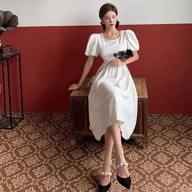 ホワイトワンピース パフスリーブ お嬢様 プリンセスドレス リボン ロングワンピース 結婚式ドレス 誕生日 緑 グリーン Aラインワンピース 背開き セクシー Lh Kittyshop 通販 Yahoo ショッピング