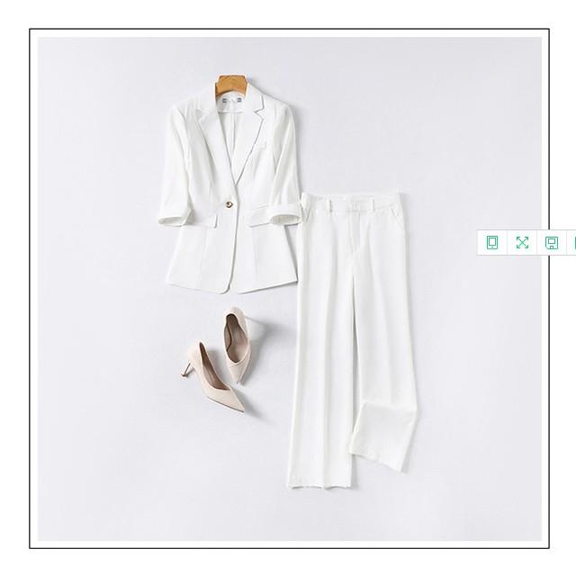 ワイドパンツ パンツスーツ レディース 白 ホワイト フォーマル スーツ オフィス 通勤 Ol 2点セット 夏 黒 ワイン赤 上品 お洒落 30代 40代 Lh Kittyshop 通販 Yahoo ショッピング