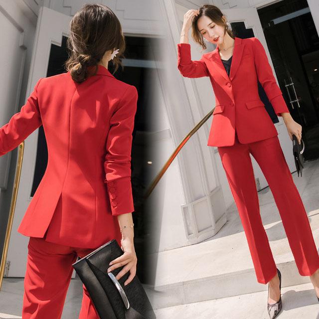 ブラック フォーマル スーツ レディース 大きいサイズ パンツスーツ 春秋 通勤 Ol ビジネススーツ 2点セット オフィススーツ 赤 セレモニースーツ Lh Kittyshop 通販 Yahoo ショッピング