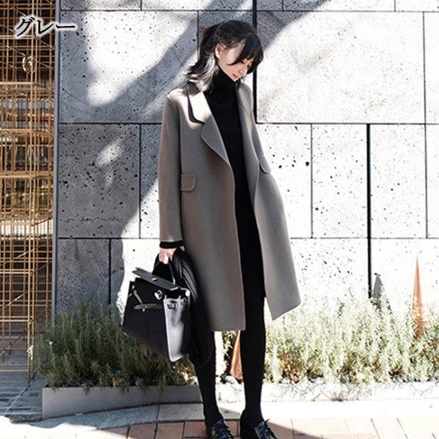チェスターコート レディース ブラック グレー 大きいサイズ ラシャコート アウター ロングコート 無地 春 秋 冬 30代 40代 Lh Kittyshop 通販 Yahoo ショッピング