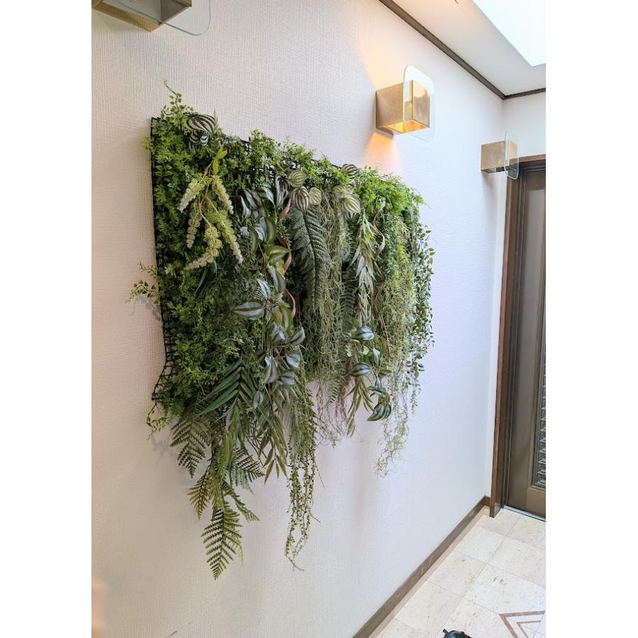 人工観葉植物　壁面緑化　大型グリーンパネル　グリーンマット　触媒加工　 | 