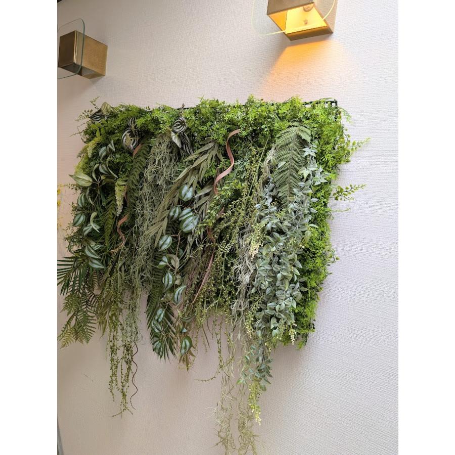 人工観葉植物　壁面緑化　大型グリーンパネル　グリーンマット　触媒加工　 |  | 01