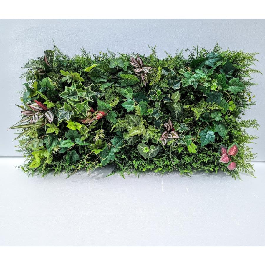 人工観葉植物　壁面緑化　大型グリーンパネル　幅110ｃｍ　グリーン壁掛け　送料無料　触媒加工