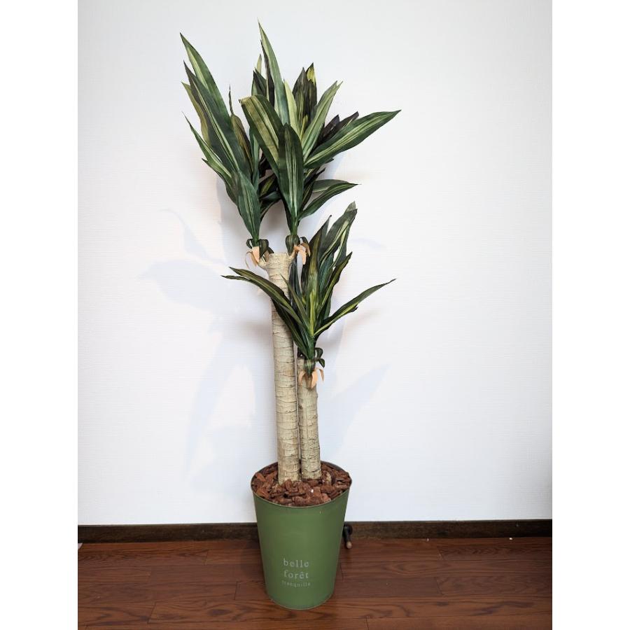 フェイクグリーン 大型 観葉植物 150cm 造花 鉢付き ドラセナ1.5m 