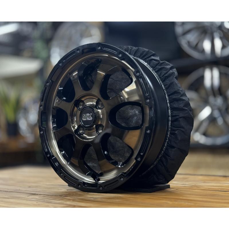 中古アルミ15x4.5マッドクロス　軽自動車用4本セット 美品 HOT STUFF（ホットスタッフ） MAD CROSS マッドクロス GRACE グレイス