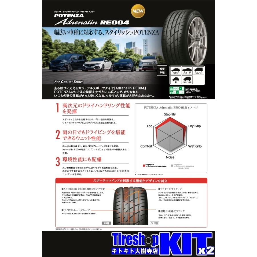 2023年製 195/45R17 81W ブリヂストン ポテンザ アドレナリン RE004 17 