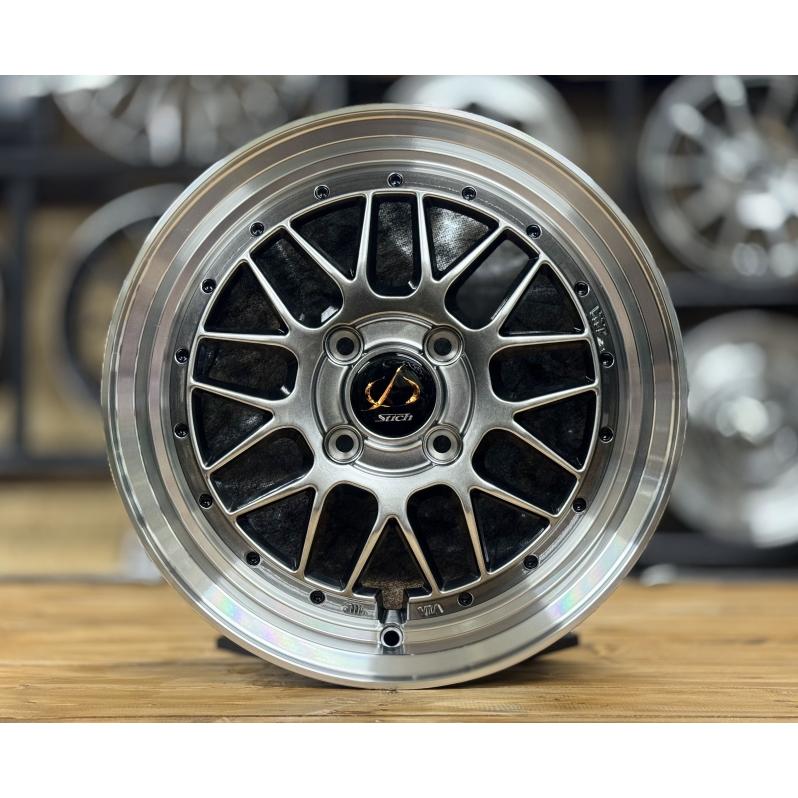 【軽自動車】ホットスタッフ シュティッヒ メッシュ RM 15X4.5J +45 4H100P 15インチ アルミ ホイール 4本 セット | HOT STUFF | 01