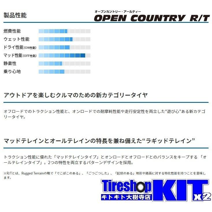 【即納可】2025年製 トーヨータイヤ オープンカントリー RT OPEN COUNTRY R/T 215/65R16 C 109/107Q  ハイエース ホワイトレター | OPEN COUNTRY | 01