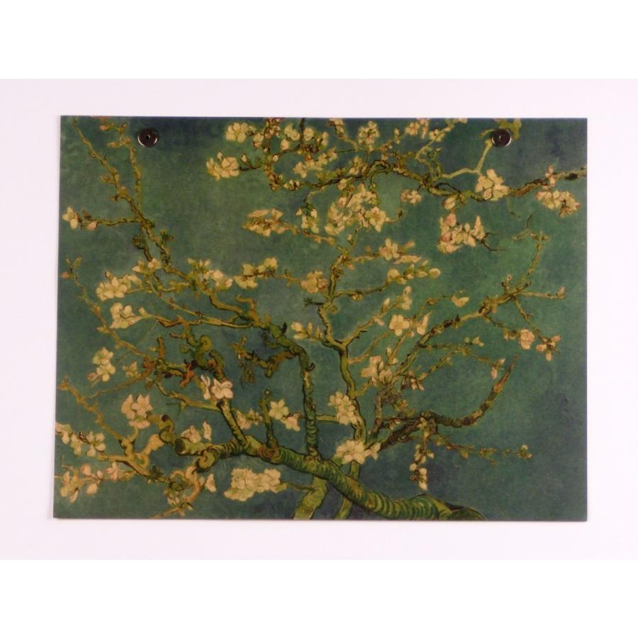 【美品】花と枝の装飾アート作品 世界の名画 油絵 花咲くアーモンドの木の枝 ゴッホ F6 52×42cm