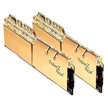 人気商品は Z Trident DDR4 32GB G.Skill ロイヤルゴールド デュアルチャネルキ 1.35V CL16 PC4-25600 3200Mhz 周辺機器