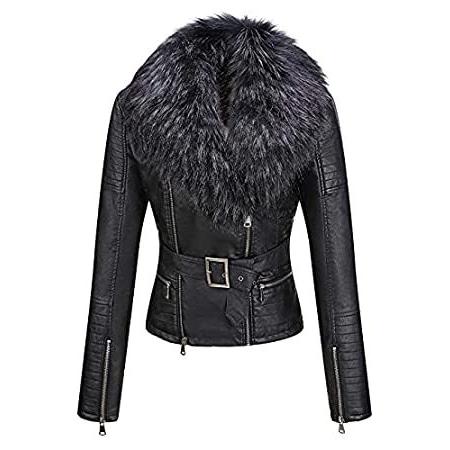 超激安 ショートモトジャケット レディース フェイクレザージャケット 送料無料 Giolshon 本場アメリカから直輸入 取り外し可能なフェイクファー襟付き Small サイズ Us コート アウター Swlhosp Com