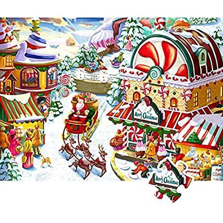 【今日の超目玉】 Puzzles Jigsaw Christmas HXMARS 500-Pieces:Christmas P Town,Christmas Candy ジグソーパズル