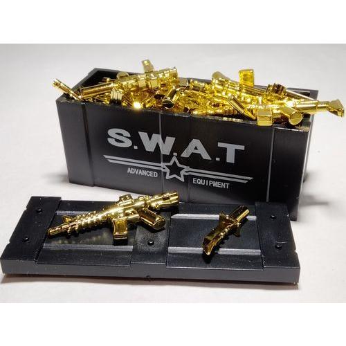 超豪華 黄金の武器セットSWAT！ 武器BOX付き！ ゴールド ブロック互換 
