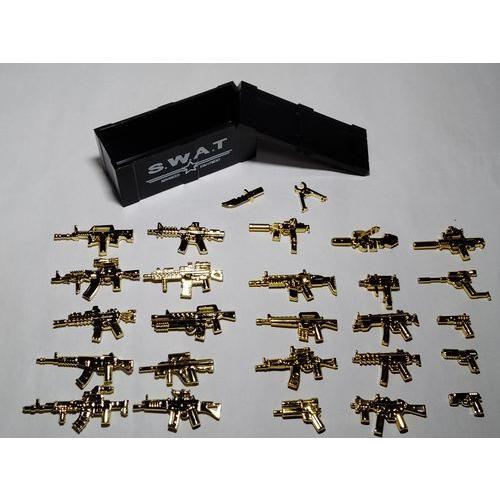 超豪華 黄金の武器セットSWAT！ 武器BOX付き！ ゴールド ブロック互換