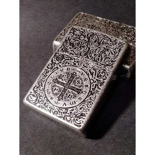 コンスタンティン 古銀調 アンティークシルバー 全面彫刻 オイル