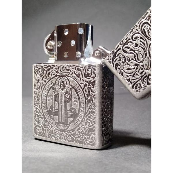 コンスタンティン 古銀調 アンティークシルバー 全面彫刻 オイル