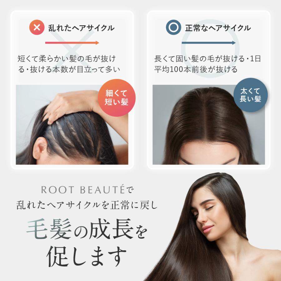 育毛剤 スカルプ マッサージ ヘアエッセンス 育毛 発毛 産後 抜け毛 薄毛 ふけ かゆみ 頭皮ケア  生え際 ノンアルコール｜kiwabi-jp｜05