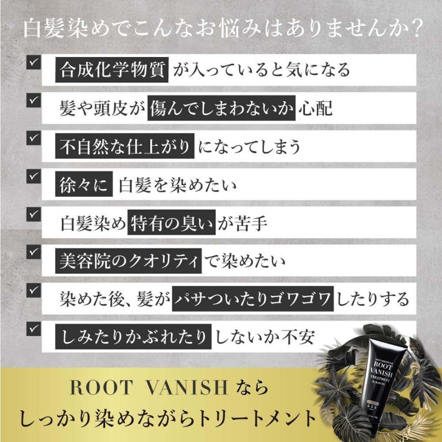 綺和美 白髪染め カラートリートメント 部分染め ヘアマニキュア 白髪 白髪染 簡単 送料無料 高品質 Root メンズ 手軽 Kiwabi 男 男性用 Vanish