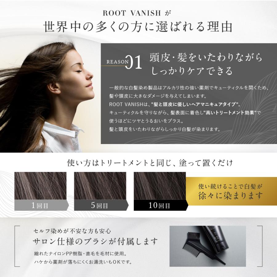 綺和美 白髪染め ダークブラウン カラートリートメント 部分染め ヘアマニキュア 白髪 白髪染 簡単 手軽 女性用 Kiwabi Root Vanish 送料無料 Rv002 Db 白髪染めの専門通販 綺和美 Kiwabi 通販 Yahoo ショッピング