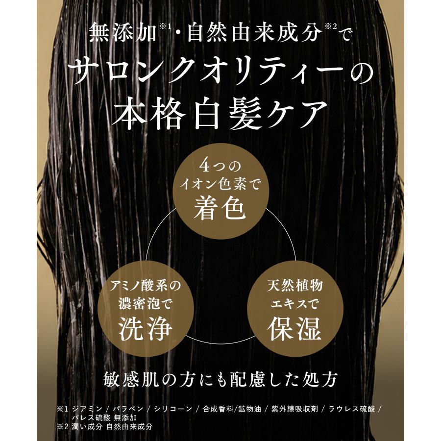 白髪染め 3本セット カラーシャンプー 綺和美 ヘアマニキュア 白髪