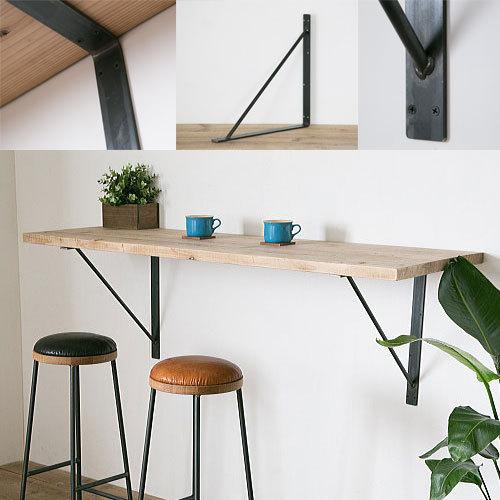 棚受け金具 アイアン おしゃれ 450 450ミリ 棚受け ブラケット 黒 吊り 棚 Diy L型 日本製 Br 18 木枠屋 通販 Yahoo ショッピング