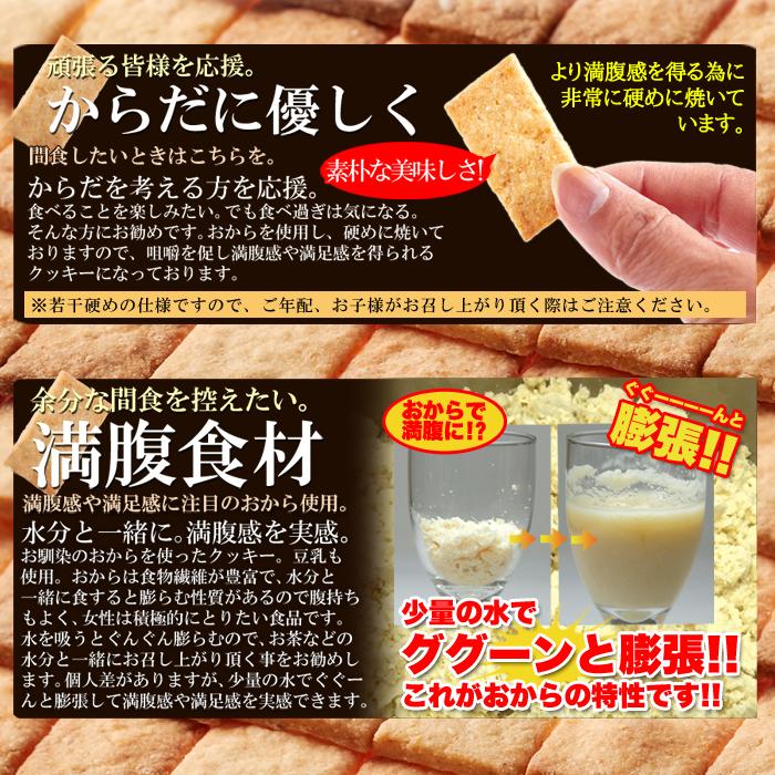 【10％OFFクーポン】 おからクッキー マクロビクッキー 硬い 訳あり ダイエット 食品 置き換え スイーツ かたい ギフト お菓子 焼き菓子 満腹感 軽食 人気 250g｜kiwami-honpo｜02