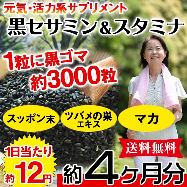 黒セサミン+スタミナサプリ サプリ 黒ゴマ 国産 日本製 サプリメント 送料無料 大量 ポイント消化 約4ヵ月分 〔120日分×1袋〕 〔メール便出荷〕 :SNC00010075:北海道のグルメ処 極本舗 - 通販 - Yahoo!ショッピング 黒セサミン+スタミナサプリ サプリ 黒ゴマ 国産 日本製 サプリメント 送料無料 大量 ポイント消化 約4ヵ月分 〔120日分×1袋〕 〔メール便出荷〕 :SNC00010075:北海道のグルメ処 極本舗 - 通販 - Yahoo!ショッピング