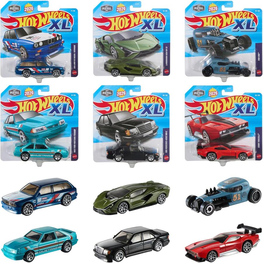 MATTEL（マテル） ホットウィール XL ベーシックカー アソート 6台入り