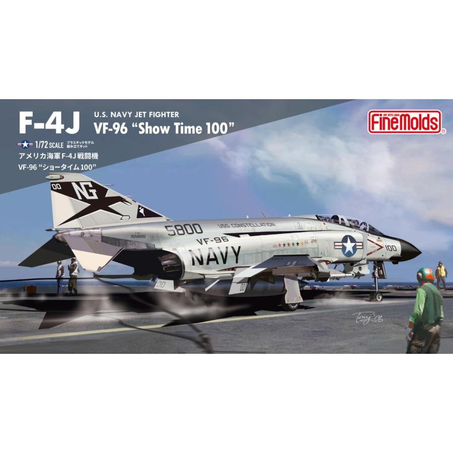 戦闘機　GE FABBRI VF-96 ファインモールド 1/72 アメリカ F-4J 戦闘機 VF-96 ショータイム100