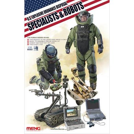 1/35スケールプラモデル アメリカ爆発物処理作業者とロボット